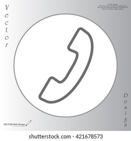 Phone handset line icon