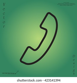 Phone handset line icon