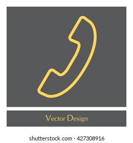 Phone handset line icon