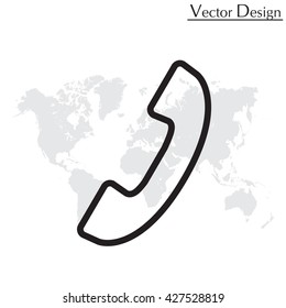 Phone handset line icon