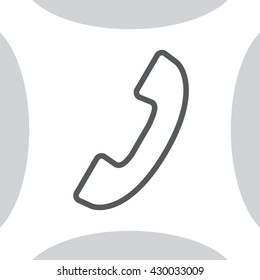 Phone handset line icon