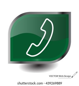 Phone handset line icon