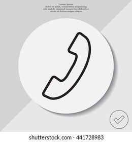 Phone handset line icon