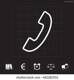 Phone handset line icon