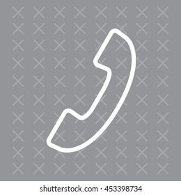 Phone handset line icon