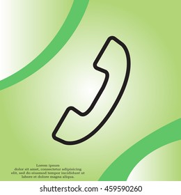Phone handset line icon