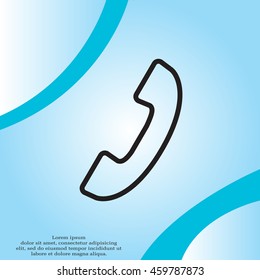 Phone handset line icon