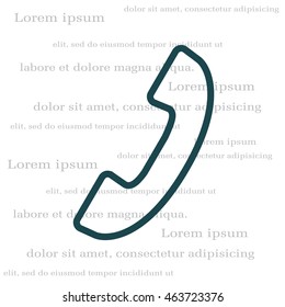 Phone handset line icon