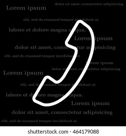 Phone handset line icon
