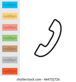 Phone handset line icon