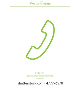 Phone handset line icon