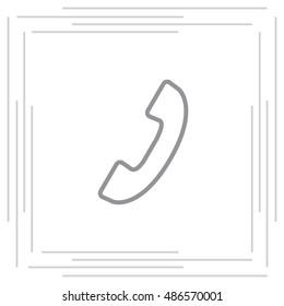 Phone handset line icon