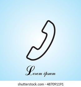 Phone handset line icon