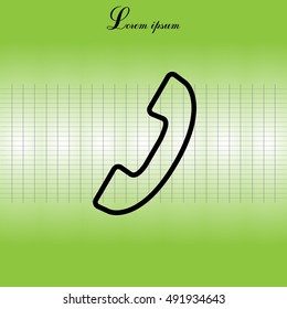 Phone handset line icon