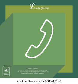 Phone handset line icon