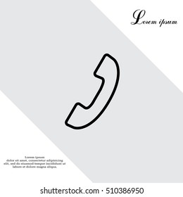 Phone handset line icon