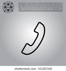 Phone handset line icon
