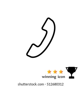 Phone handset line icon