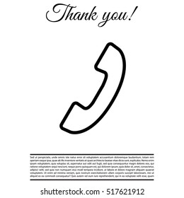 Phone handset line icon