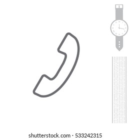 Phone handset line icon