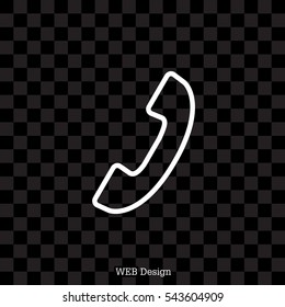 Phone handset line icon
