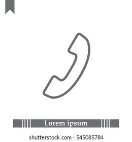 Phone handset line icon