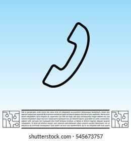 Phone handset line icon