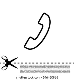 Phone handset line icon