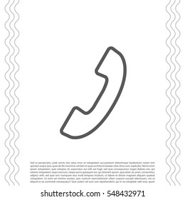 Phone handset line icon