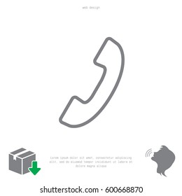 Phone handset line icon