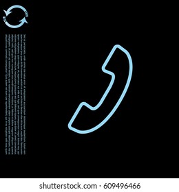 Phone handset line icon