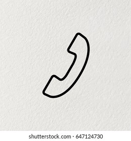 Phone handset line icon