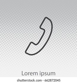 Phone handset line icon