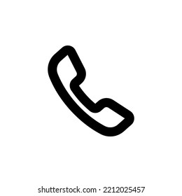 Teléfono fijo, línea web o icono de vector de interfaz móvil