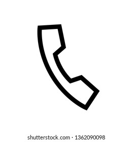 Phone Handset outline vector icon. Call Business concept. Isolated vector sign symbol.