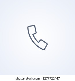 Phone, handset, telephone, vector best gray line icon on white background, EPS 10