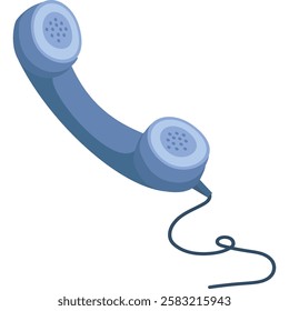 Phone handset vector icon telephone call receiver