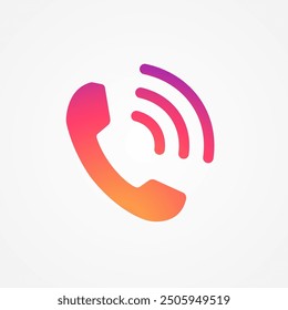 Telefonhörersymbol, Farbverlauf des Anrufsymbols. Vektorgrafik