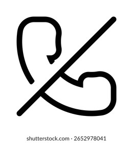 Icono de colgar el teléfono para finalizar, rechazar o rechazar una llamada.