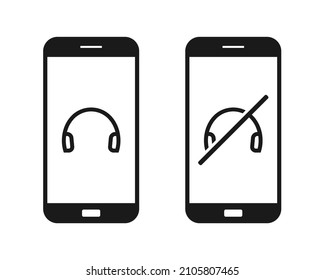 Telefonkopfhörer-Symbol. Vektorgrafik 