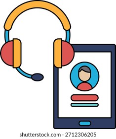 Ein Telefon und ein Headset werden nebeneinander angezeigt. Das Telefon ist ein kleines Gerät mit einem Bildschirm und einer Kamera. Das Headset ist ein Gerät, das für die Kommunikation verwendet wird, und es wird neben dem Telefon platziert