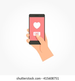 Phone Heart Like Icon
