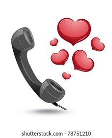 phone with hearts