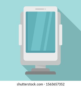 Phone holder accessories icon. Flat illustration of phone holder accessories vector icon for web design
