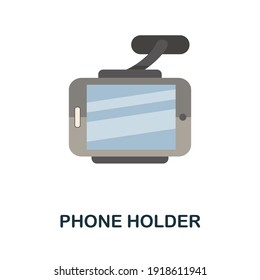 Phone Holder flat icon. Color simple element from phone accessories collection. Creative Phone Holder icon for web design, templates, infographics and more