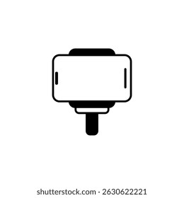 phone holder icon, simple flat style, illustration, logo sign symbol pictogram template, for ui or ux isolated on white for mobile app, editable