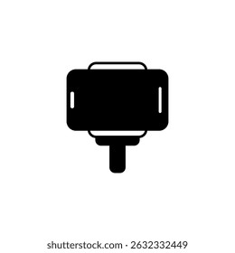 phone holder icon, simple flat style, illustration, logo sign symbol pictogram template, for ui or ux isolated on white for mobile app, editable