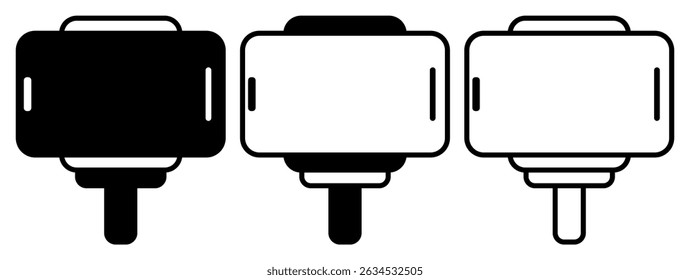 phone holder icon, simple flat style, illustration, logo sign symbol pictogram template, for ui or ux isolated on white for mobile app, editable