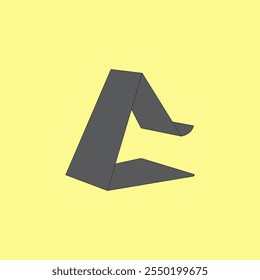 Phone holder vector illustration on yellow background.