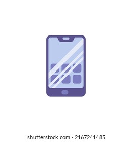 Icono de pantalla plana de teléfono residencial, signo vectorial, pictograma colorido de pantalla de teléfono celular aislado en blanco. Símbolo, ilustración del logotipo. Diseño de estilo plano